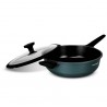 SAUTEUSE 28CM EN FONTE D'ALUMINIUM AVEC COUVERCLE TERRA ST28TFI DE KITCHENCOOK