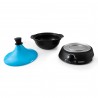 TAJINE ELECTRIQUE POT EN TERRE CUITE 3L K-JINE BLEU KITCHENCOOK