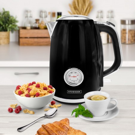 BOUILLOIRE STYLE RETRO 1,7L RETRO TEA BLACK DE KITCHENCOOK