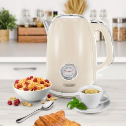 BOUILLOIRE STYLE RETRO 1,7L RETRO TEA CREME DE KITCHENCOOK