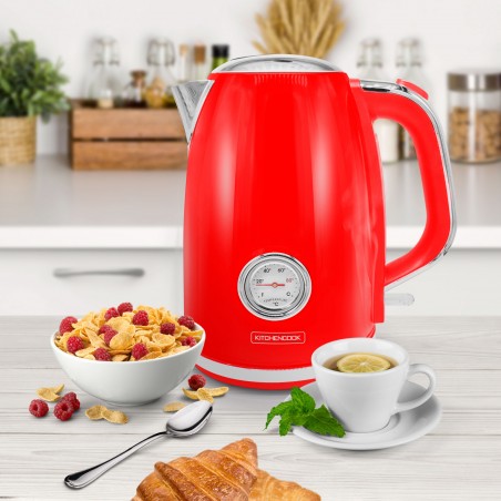 BOUILLOIRE STYLE RETRO 1,7L RETRO TEA RED DE KITCHENCOOK