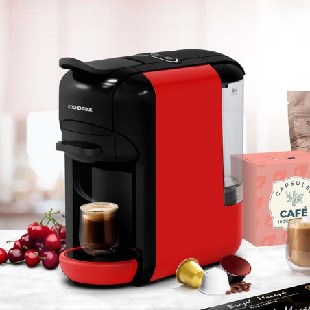 MACHINE À CAFÉ MULTI DOSETTES & CAFÉ MOULU – MULTI RED KITCHENCOOK