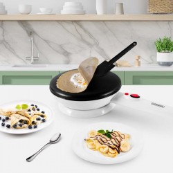 Crêpière électrique blanche sans fil de 20 cm CREPEASY de Kitchencook