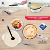 Crêpière électrique blanche sans fil de 20 cm CREPEASY de Kitchencook