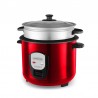 CUISEUR À RIZ 700W 1.8L AVEC PANIER VAPEUR – JAPAN X RED KITCHENCOOK