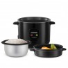 CUISEUR A RIZ DE 1,8L AVEC PANIER VAPEUR JAPAN X BLACK SERIES DE KITCHENCOOK