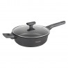 Sauteuse fonte d’aluminium noire 26cm avec couvercle BETTY ST26TFI de Kitchencook