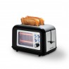 GRILLE PAIN DOUBLE FENTE AVEC FENETRE TOASTEO GLASS BLACK KITCHENCOOK