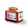 GRILLE PAIN DOUBLE FENTE AVEC FENETRE TOASTEO GLASS RED KITCHENCOOK