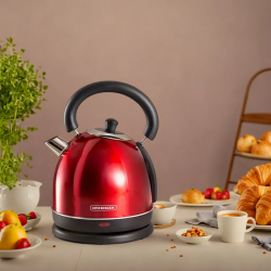 BOUILLOIRE ÉLÉCTRIQUE ROUGE 1.8L TEA KEATLE RED KITCHENCOOK