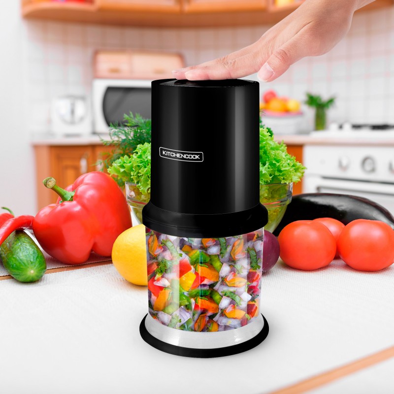 Hachoir Électrique Joyeee Mini - Rechargeable USB - 2 Bols (250ml+100ml) - Parfait Pour Ail Et Oignons