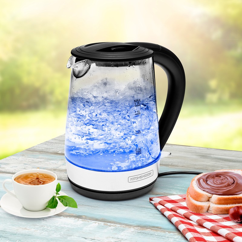 Bouilloire électrique Boulanger EBL17 Argentée, 1,7 L – état Correct