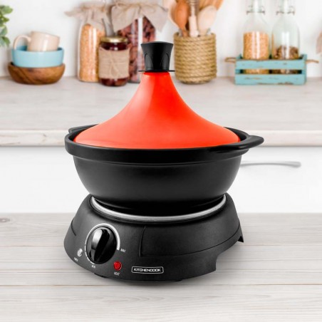 TAJINE ELECTRIQUE POT EN TERRE CUITE 3L – K-JINE ROUGE KITCHENCOOK