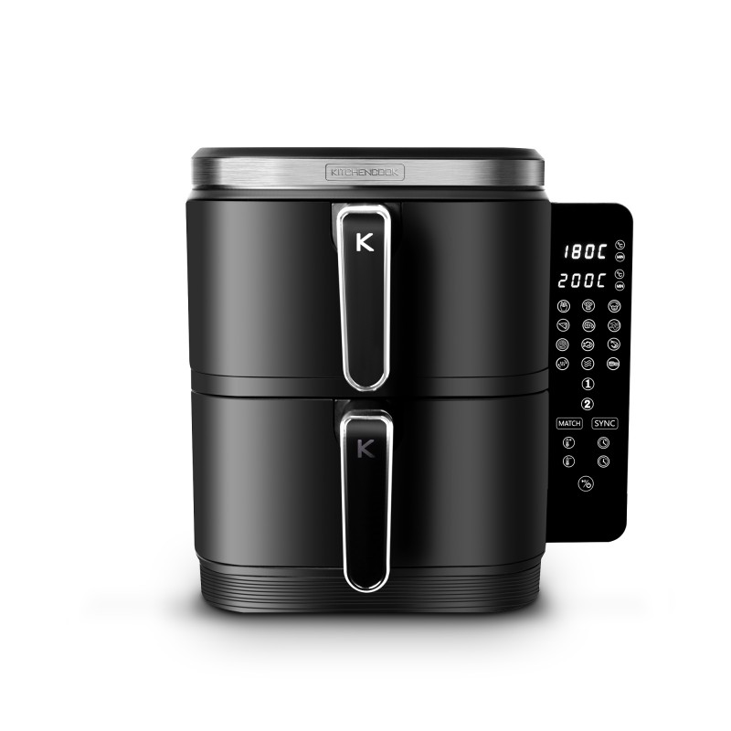 Friteuse à Air Double Zone COBNN 11L (2x5.5L) - 2800W, 10 Programmes, écran Tactile Pliable - Matériau Ignifuge V0