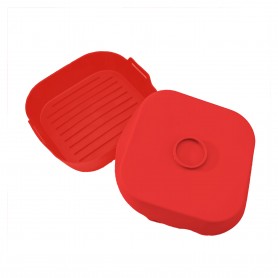 LOT DE 2 PANIERS SILICONE CUISSON AIR FRYER SILIPOT SQUARE RED KITCHENCOOK