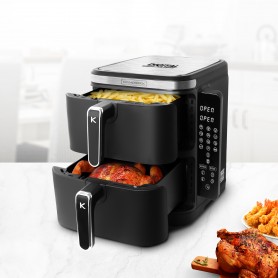 FRITEUSE A AIR DOUBLE 12L 2800W AIRFLOW12 LED AIRFLOW