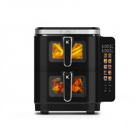 FRITEUSE A AIR DOUBLE 12L 2800W AIRFLOW12 W LED AIRFLOW KITCHENCOOK