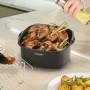 Kitchencook - Panier pour friteuse à air - Revêtement antiadhésif - Accessoire polyvalent - 21×22×7 cm