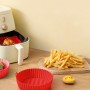 Kitchencook- Siliround - SILIROUND2_RED - Moule rond en silicone rouge - Antiadhésif - Compatible friteuse à ai