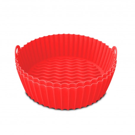 Kitchencook- Siliround - SILIROUND2_RED - Moule rond en silicone rouge - Antiadhésif - Compatible friteuse à ai