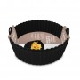 Kitchencook- Siliround - SILIROUND2_BLACK - Moule rond en silicone noir - Antiadhésif - Compatible friteuse à air