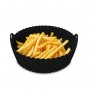 Kitchencook- Siliround - SILIROUND2_BLACK - Moule rond en silicone noir - Antiadhésif - Compatible friteuse à air