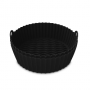 Kitchencook- Siliround - SILIROUND2_BLACK - Moule rond en silicone noir - Antiadhésif - Compatible friteuse à air