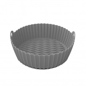 Kitchencook- Siliround - SILIROUND1_GREY - Moule rond en silicone gris - Antiadhésif - Compatible friteuse à air
