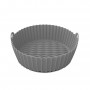 Kitchencook- Siliround - SILIROUND1_GREY - Moule rond en silicone gris - Antiadhésif - Compatible friteuse à air