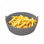 Kitchencook- Siliround - SILIROUND1_GREY - Moule rond en silicone gris - Antiadhésif - Compatible friteuse à air