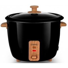 Kitchencook - JAPAN WOOD BLACK - Noir - Cuiseur à riz - 1L - 400W - Maintien au chaud - Cuve antiadhésive