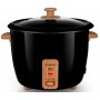 Kitchencook - JAPAN WOOD BLACK - Noir - Cuiseur à riz - 1L - 400W - Maintien au chaud - Cuve antiadhésive