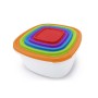 Kitchencook - KTUP5C - Multicolore - Set 5 boîtes de conservation - Empilables - Sans BPA