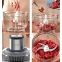 Kitchencook - 1.2.3 - Hachoir électrique 3 en 1 - 400W - 3 bols en verre - 2 vitesses