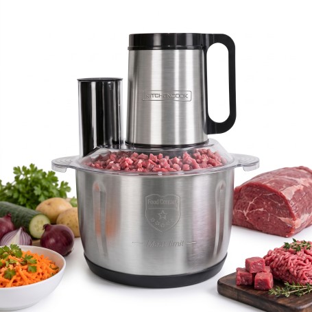 Kitchencook - SLIMIX5 - Hachoir-mixeur multifonction - 5 L - 800 W - Digital