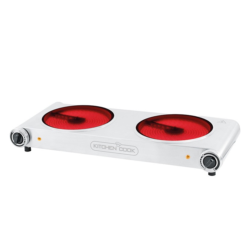 PLAQUE VITROCÉRAMIQUE KITCHENCOOK 2 FEUX 2400W HPV240