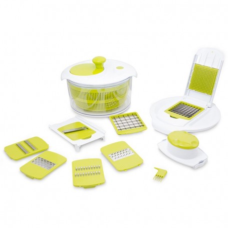 MANDOLINE 8 EN 1 – ML8 BLANC & VERT KITCHENCOOK