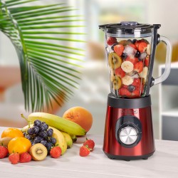 BLENDER EN VERRE GRADUÉ 500W CORP ET LAME INOX B9TURBO_RED DE KITCHENCOOK