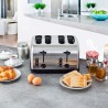 GRILLE PAIN INOX 3 FONCTIONS QUATRE FENTES FAMILY_TOASTXL_INOX DE KITCHENCOOK