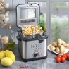 FRITEUSE COMPACTE 900W 1.5L EN ACIER INOXYDABLE MODÈLE FR1010 KITCHENCOOK