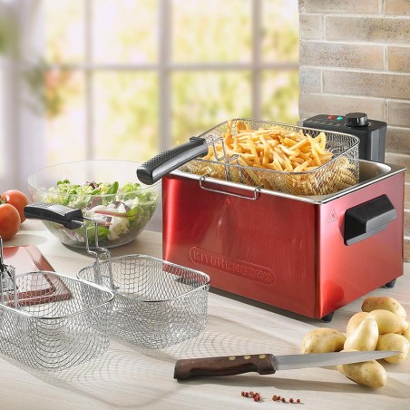 FRITEUSE EN INOX 2000W / 5L MODÈLE FR5050 DE KITCHENCOOK