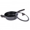 SAUTEUSE EN FONTE D'ALUMINIUM ANTI ADHESIVE 24CM AVEC COUVERCLE – SYCAMORE ST24TFI KITCHENCOOK