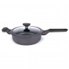 SAUTEUSE 28 CM EN FONTE D'ALUMINIUM AVEC COUVERCLE EN SILICONE SYCAMORE ST28TFI DE KITCHENCOOK