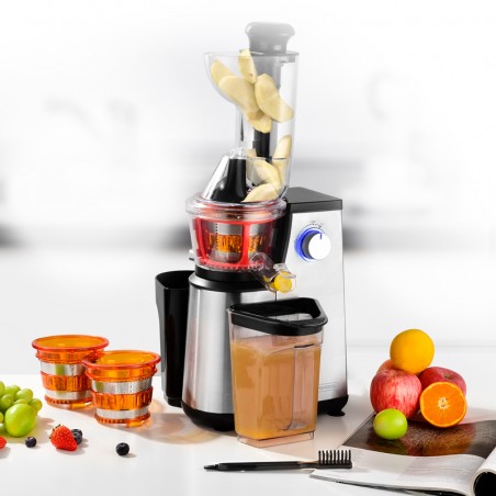 EXTRACTEUR DE FRUITS ET LEGUMES 3 TAMIS MODELE ULTIMATE INOX A PRESSION DOUCE DE KITCHENCOOK