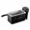 FRITEUSE SEMI-PRO INOX 2100W 3L AVEC FENÊTRE EN VERRE NOIR KFRY DE KITCHENCOOK