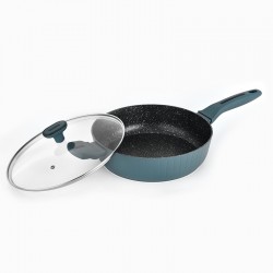 SAUTEUSE EN ALUMINIUM FORGÉ 28CM AVEC COUVERCLE TFI BOREAL ST28TFI DE KITCHENCOOK