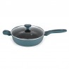 SAUTEUSE EN ALUMINIUM FORGÉ 28CM AVEC COUVERCLE TFI BOREAL ST28TFI DE KITCHENCOOK