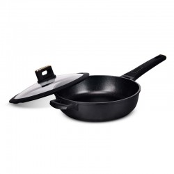 SAUTEUSE AVEC COUVERCLE 28CM EN FONTE D'ALUMINIUM TFI BRASS